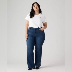 NWT LEVI’S SIZE 26W 726 HIGH RISE FLARE WOMEN'S JEANS Health is Wealth Dark Wash